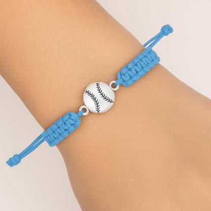 Sportybella - Baseball Bracelet, Baseball Jewelry, Adjustable Braided Baseball - Image 4