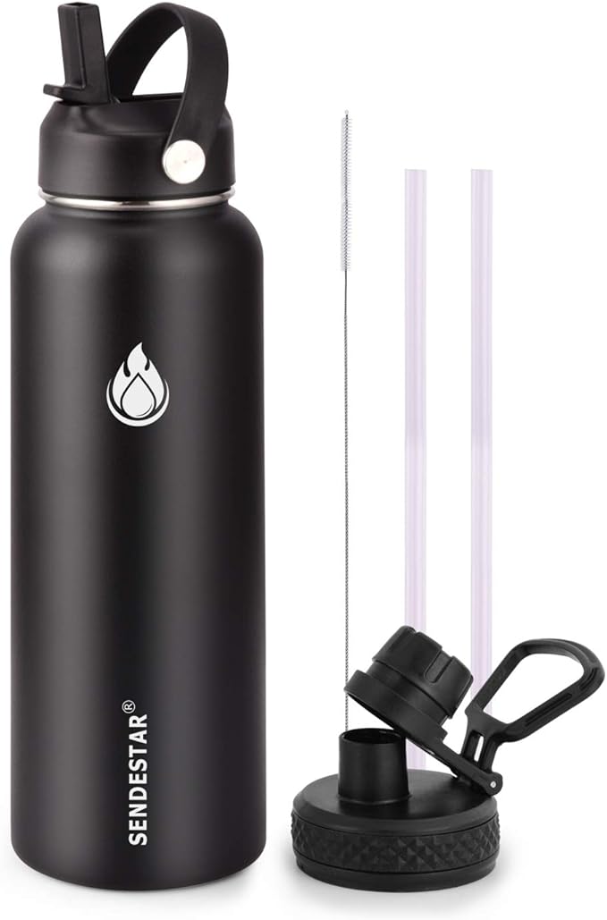 SENDESTAR Stainless Steel Water Bottle, Wide Mouth 32 oz Water Bottle by Sendestar