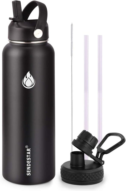SENDESTAR Stainless Steel Water Bottle, Wide Mouth 32 oz Water Bottle by Sendestar
