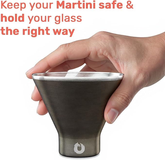 Snowfox Premium Vacuum Insulated Stainless Steel Martini Glass, Martinis Stay - Image 6