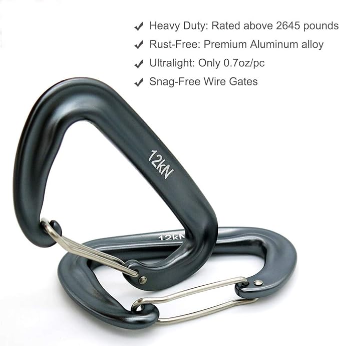 12kN 3.2"x2" Heavy-Duty Carabiner Clips - Image 2