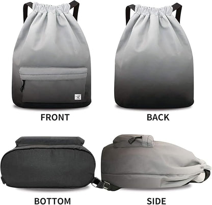 Waterproof Drawstring Bag, Gym Bag Sackpack Sports Beach Backpack - Image 2