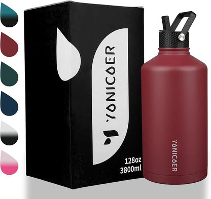 Insulated Water Bottle 128oz, Triple Wall Vacuum Stainless Steel, Leak Proof & - Image 7