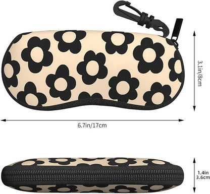 Watercolor Orca Whale Glasses Case Neoprene Portable Zipper Eyeglass Bag - Image 3