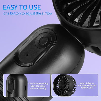 VanSmaGo Portable Mini 2-pack Handheld Personal Small Fan - Image 6
