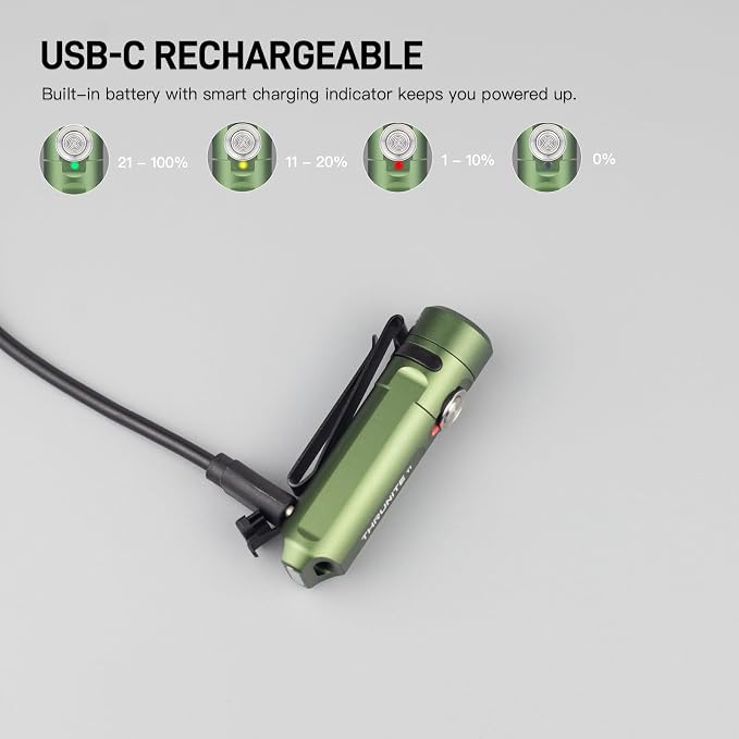 ThruNite Ti Mini Keychain Flashlight, USB-C Rechargeable EDC Pocket Light - Image 7