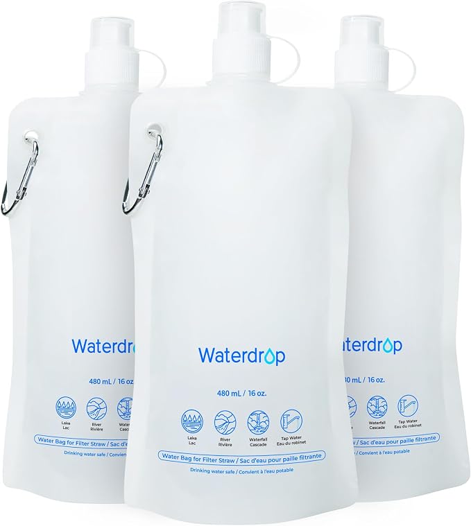 Waterdrop 16 oz Collapsible Water Pouch by Waterdrop
