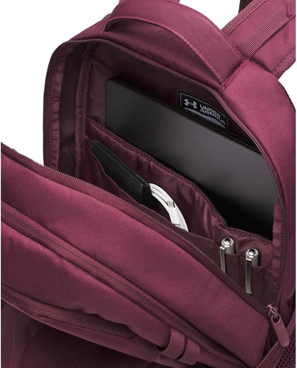 Under Armour Unisex Hustle 6.0 Backpack Dark Maroon/Dark Maroon One Size - Image 3