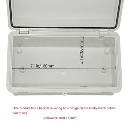 Zulkit 2pcs Junction Box ABS Plastic Dustproof Waterproof IP65 Electrical Boxes - Image 5