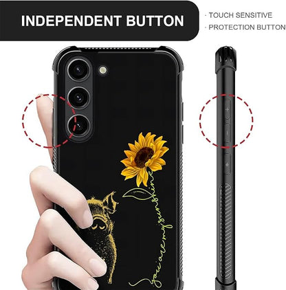 for Samsung Galaxy S23 Plus Case, Pig Sunflower Yellow Sunshine Pattern Graphic - Image 6
