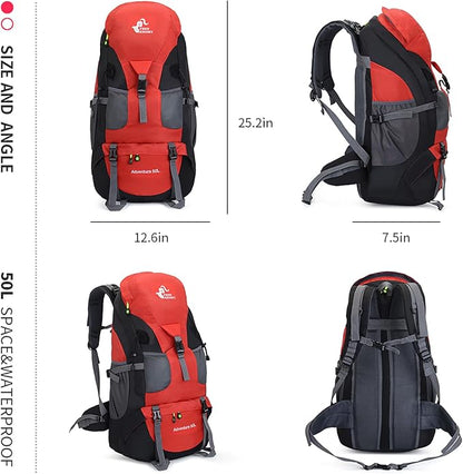 Bseash 50L Hiking Backpack, Water Resistant Lightweight Outdoor Sport Daypack - Image 2