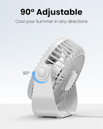 Gaiatop USB Desk Fan, 3 Speeds Strong Airflow, 5.5 Inch Portable 90° Rotate - Image 5