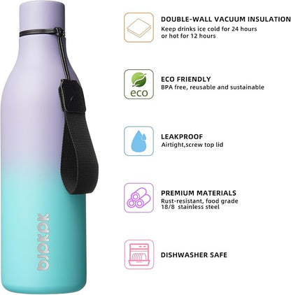 BJPKPK Insulated Water Bottles, 25 oz Stainless Steel Metal Water Bottle - Image 2