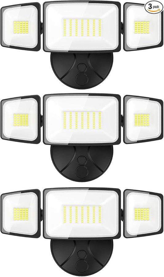 Onforu 3 Packs 75W Flood Lights Outdoor, 7000LM Brightness Security Lights by Onforu
