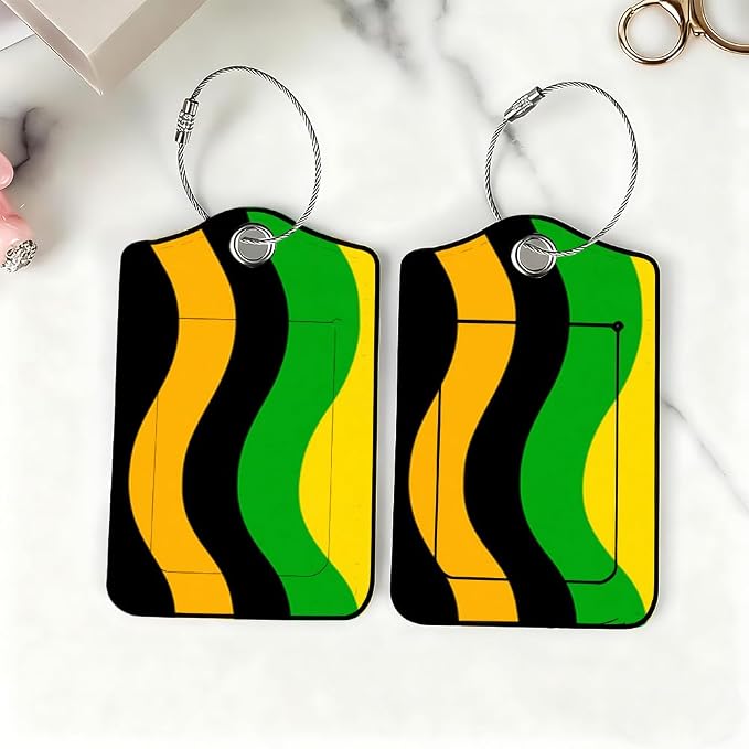 2Pcs Abstract Wave Luggage Tags - Image 6