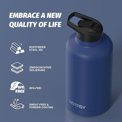 64oz Insulated Water Bottle, BPA Free&Leak Proof, Half Gallon Stainless Steel - Image 8