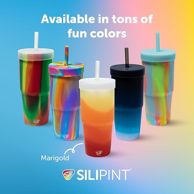 Silipint 32oz Silicone Straw Tumbler – BPA-Free, Unbreakable, Dishwasher Safe – - Image 5