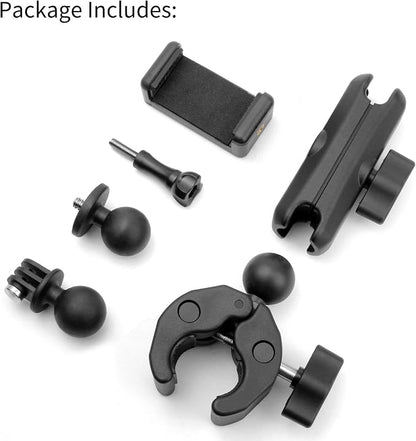 SOONSUN Super Clamp Mount with Dual 360° Ball Heads & Phone Holder, Heavy-Duty - Image 8