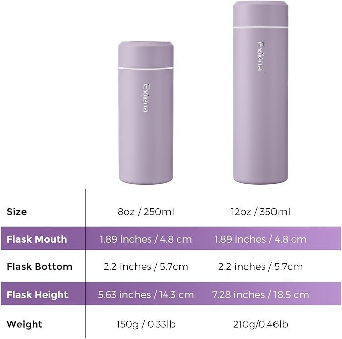 【Upgraded】Exllena Small Insulated Water Bottle 12 oz/350ml– Mini Insulated - Image 6