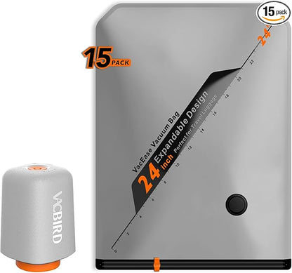 Rechargeable Wireless Pump Travel Storage Bags Set by Vacbird