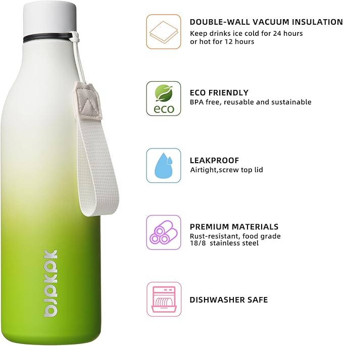 BJPKPK Insulated Water Bottles, 25 oz Stainless Steel Metal Water Bottle - Image 2