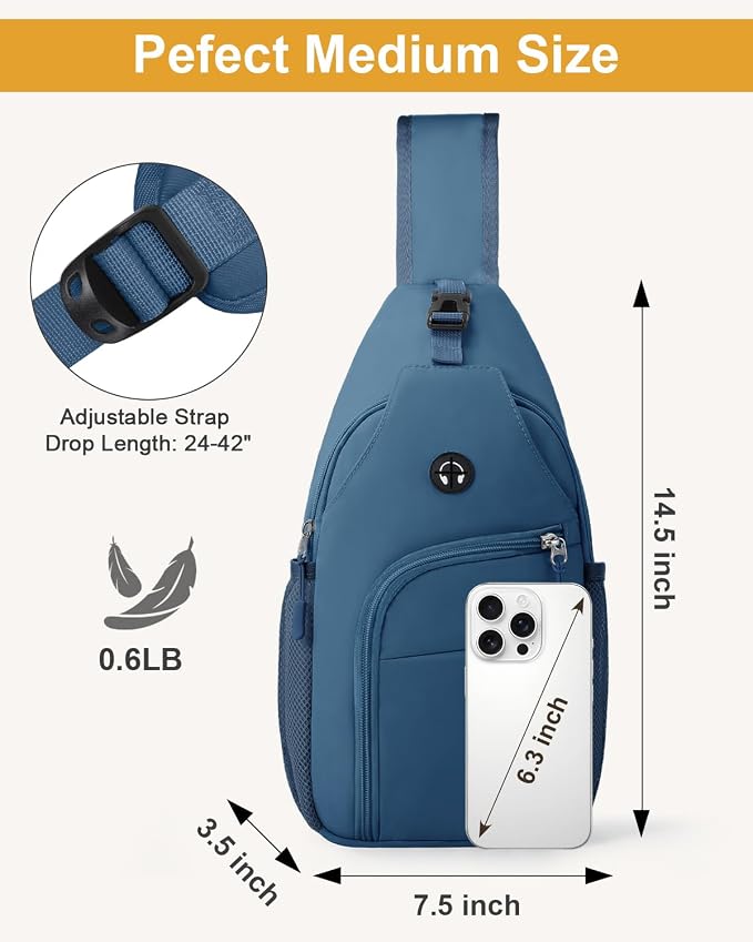 Pritent Crossbody Bags for Women Man Waterproof Sling Bag Backpack Trendy - Image 2