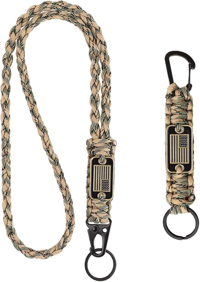 2pcs Heavy Duty Braided Paracord Lanyard Keychains by VNVETYTO