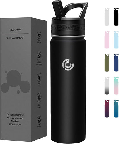COKTIK 22oz Sports Water Bottle, Stainless Steel Water Bottle by coktik