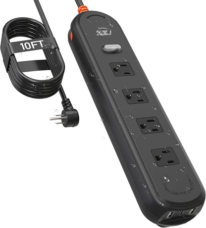 Outdoor Power Strip Weatherproof, 7-in-1 Surge Protector by ZZJPowerStrip