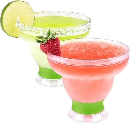 Host FREEZE Stemless Margarita Glasses, Insulated Plastic Cocktail Glasses by HOST