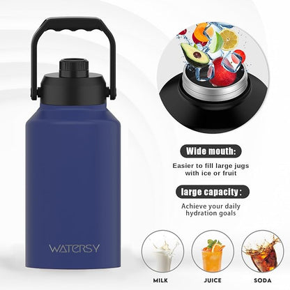 WATERSY 2/3 Gallon Water Bottle Insulated, BPA Free&Leak Proof, 87oz Stainless - Image 5
