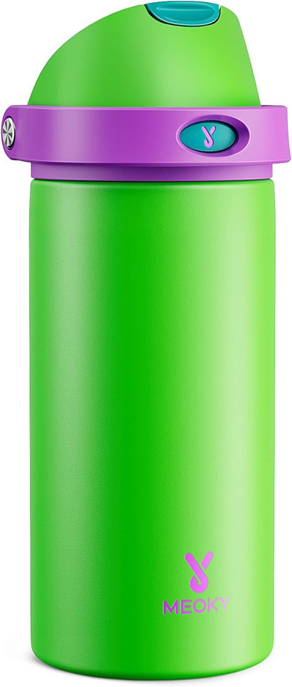 18 oz Kids Water Bottle for School: Meoky 18 oz Stainless Steel Insulated Water by MEOKY