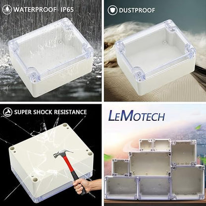 LeMotech ABS Plastic Junction Box, Dustproof Waterproof IP65 Electrical Box - Image 7
