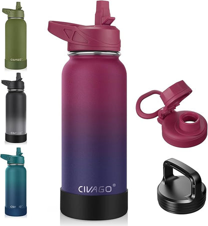 CIVAGO 32 oz Insulated Water Bottle by CIVAGO