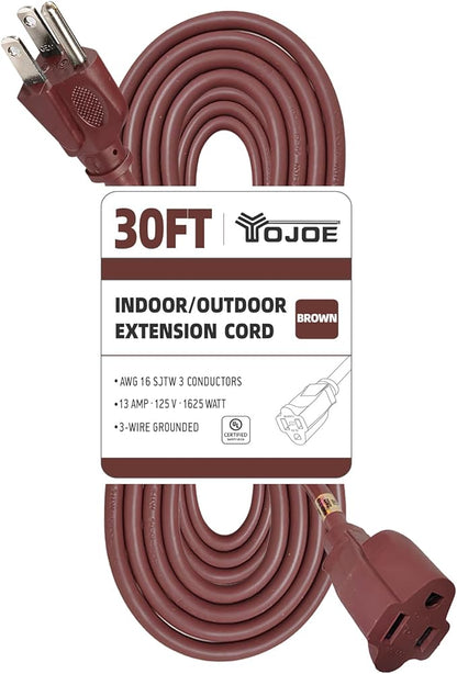 YOJOE Indoor Outdoor Extension Cord, 3 Prong 13A Weatherproof Power Cord by YOJOE