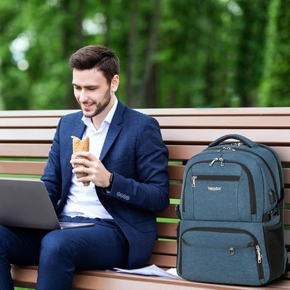 Insulated Lunch Backpack Fit 17" Laptop, Work Backpack - Image 7