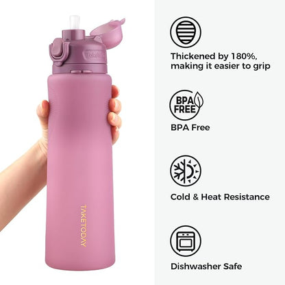 TakeToday Collapsible Water Bottles 32oz, Foldable Travel Bottle, TSA-Approved - Image 4