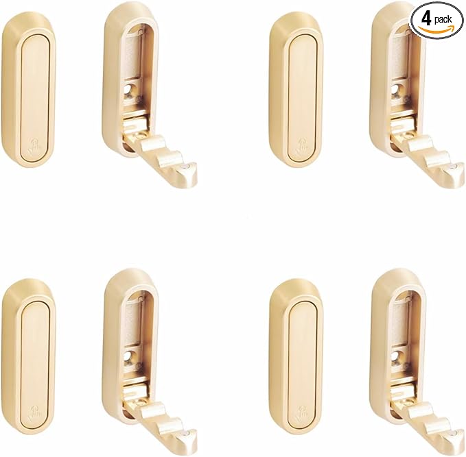 4 Pack Gold Folding Wall Hooks by Unknown