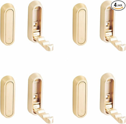 4 Pack Gold Folding Wall Hooks by Unknown