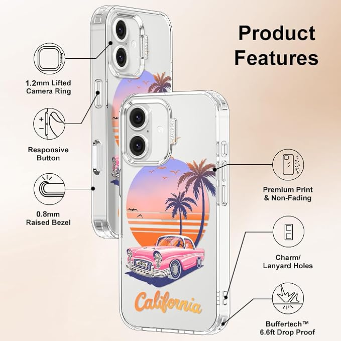 MOSNOVO for iPhone 16 Case, Shockproof Military-Grade Protection 6.6ft Drop - Image 6