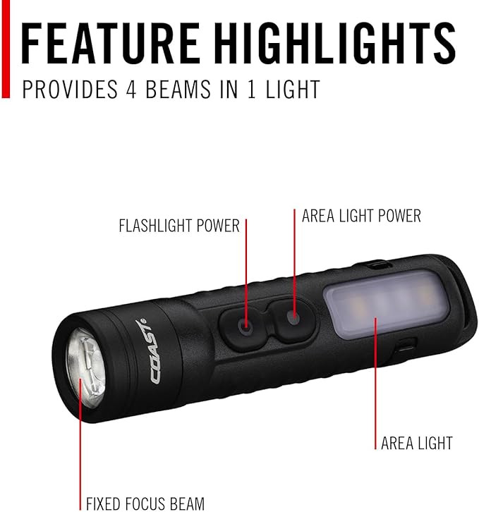 Coast KL35R 600 Lumen Rechargeable LED Pocket Flashlight - Image 5