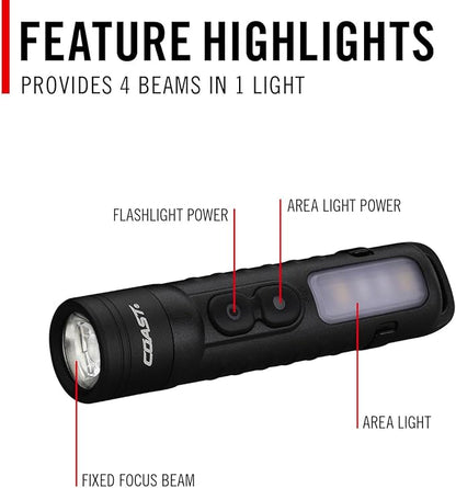 Coast KL35R 600 Lumen Rechargeable LED Pocket Flashlight - Image 5
