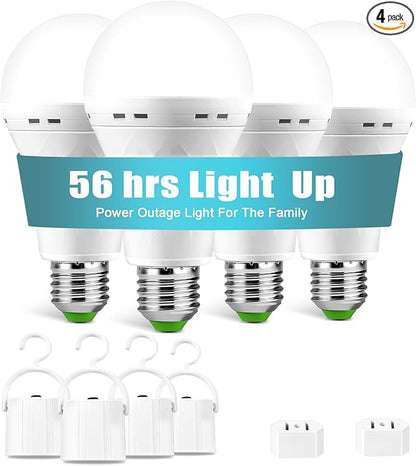 Rechargeable Emergency Light Bulbs, Battery Powered LED Light Bulb 6000K by SORHELIDKO