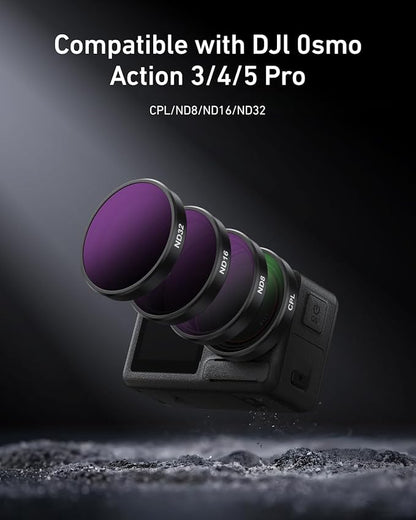 TELESIN Lens Filter Set for DJI Action 5 Pro Action 4 Action 3 Camera - Image 2