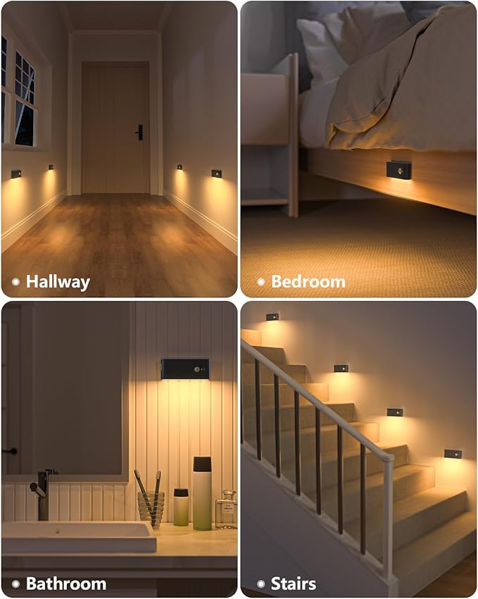 WILLED Stair Lights Indoor, Warm White Rechargeable Night Light, Wireless - Image 3