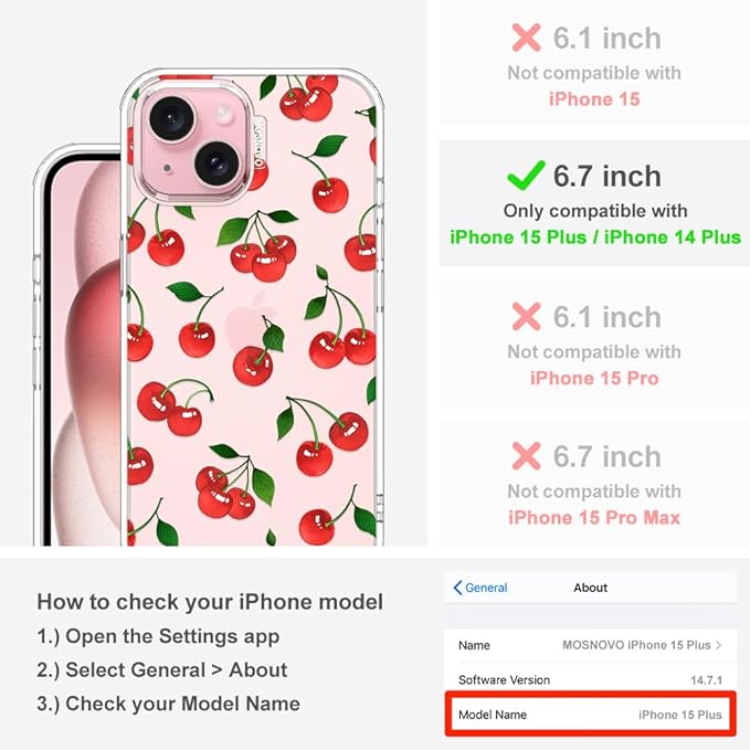 MOSNOVO Case for iPhone 15 Plus/iPhone 14 Plus - Image 2