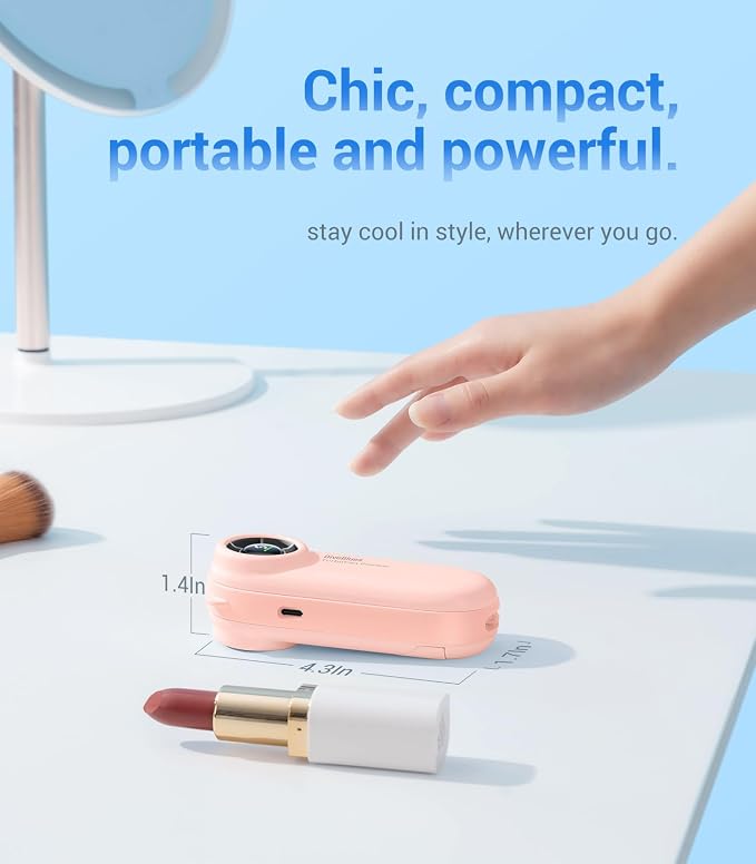 Diveblues Handheld Portable Turbo Fan, 4000mAh USB Rechargeable Pocket Fan - Image 6