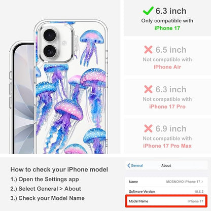 MOSNOVO for iPhone 17 Case, Shockproof Military-Grade Protection 6.6ft Drop - Image 2