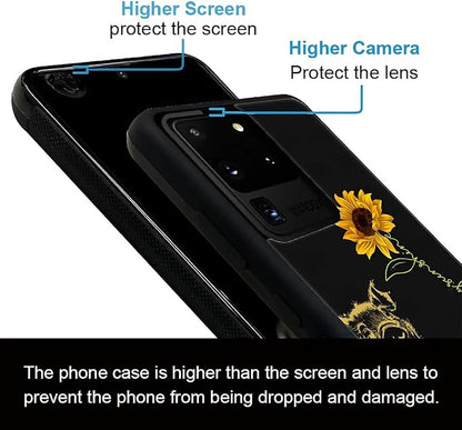 for Samsung Galaxy S20 Ultra Case, Pig Sunflower Yellow Sunshine Pattern - Image 4