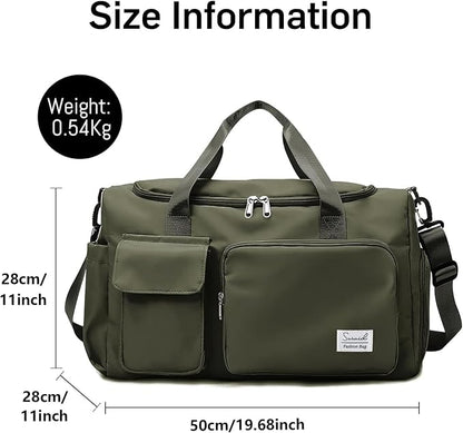 Suruid Travel Duffel Bag with Shoes Compartment Sports Gym Bag with Dry Wet - Image 2